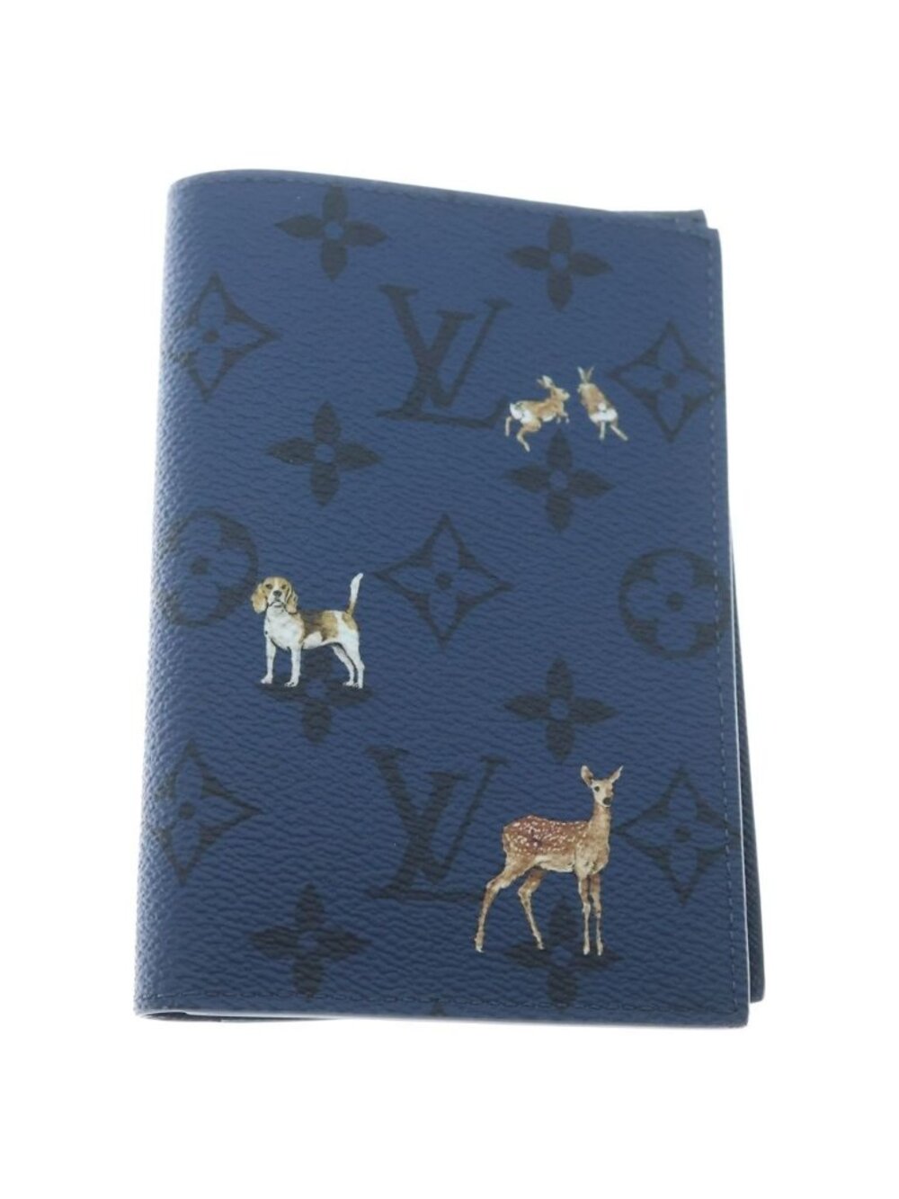 Louis Vuitton Couverture Passport Monogram Forest Animal Leather Pass Case